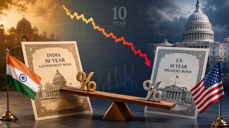 India-US 10-year bond yield spread narrows to historic lows: What it means for rupee, RBI and foreign flows