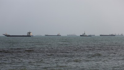 Ships in the Strait of Hormuz