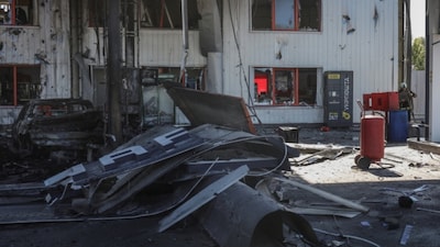 Russian drone attacks killed at least three people across Ukraine, wounded several others and damaged shopping centres.