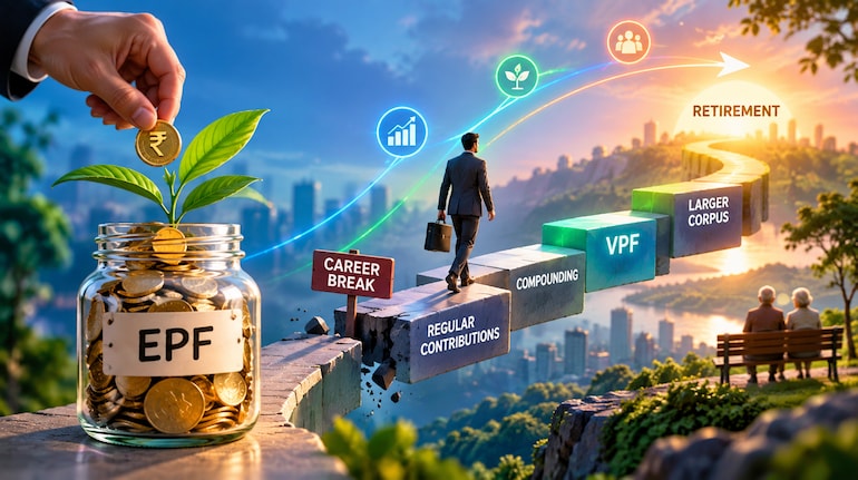 EPF Calculator: A Rs 10,750 monthly contribution can grow to Rs 1 crore in 25 years, but career breaks could significantly dent your retirement corpus — Here's how