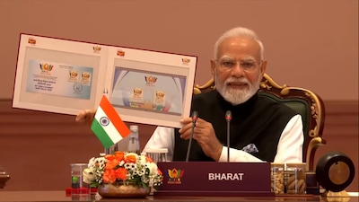 Two Commemorative Postage Stamps marking the 18th BRICS Summit, New Delhi 2026, were released by Prime Minister Narendra Modi at Bharat Mandapam, New Delhi