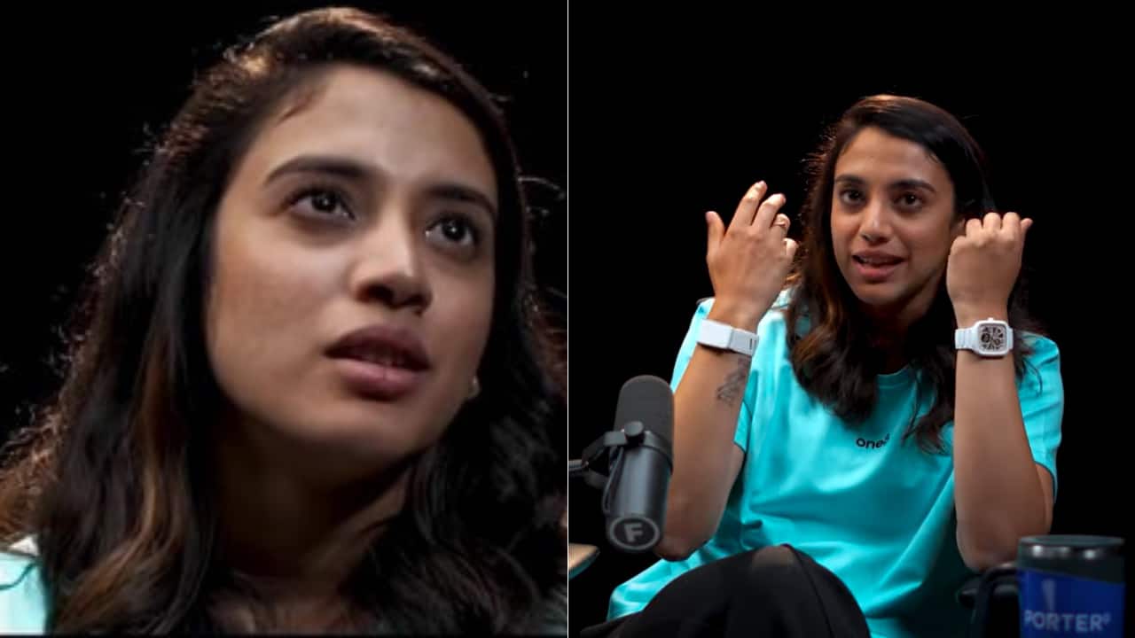 WATCH: Smriti Mandhana struggles to hold back tears but maintains composure responding to hardest night of life