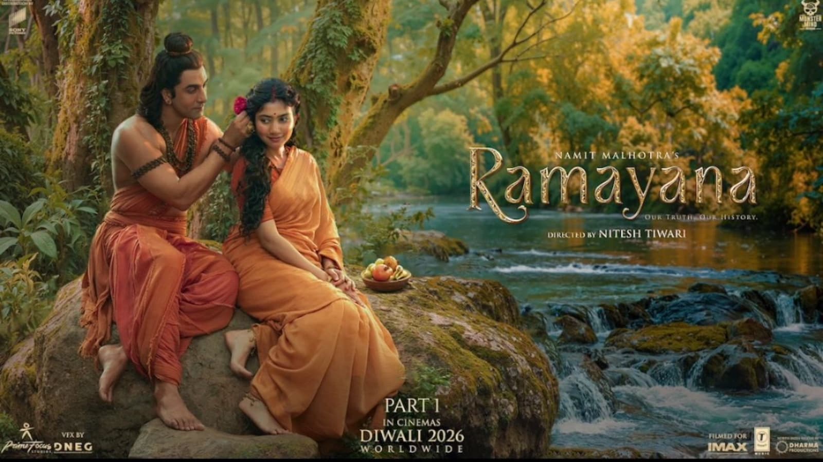 Ramayana poster out: Ranbir Kapoor and Sai Pallavi's Siya Ram glimpse  leaves fans calling it 'divine'