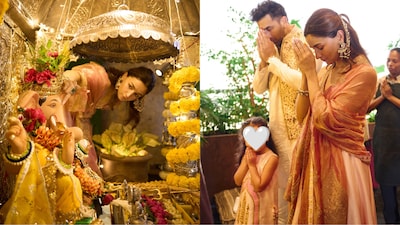 Alia Bhatt and Ranbir Kapoor celebrate Ganesh Chaturthi with family