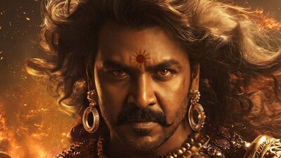 As the legendary warrior Karna, Raghav is seen sporting an intense look with piercing brown eyes, a light scar near his left eye and a thick moustache. (Image credit: Instagram)

