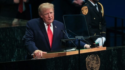 US President Donald Trump speaks during the 81st session of the United Nations (U.N.) General Assembly at U.N. Headquarters on September 22, 2026 in New York City. (AFP/Getty Images)