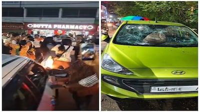 Clashes broke out between BJP and TMC workers in Kolkata's Mukundapur area on Tuesday night; a car belonging to a member of the Mamata TMC camp was also allegedly damaged.  