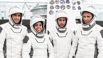 From left are Sergey Teteryatnikov, Jessica Watkins, Luke Delaney and Joshua Kutryk. (Image: NASA)