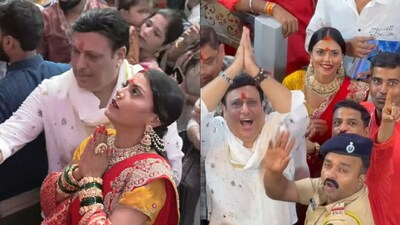 Komal Rani visited Lalbaugcha Raja with Govinda
