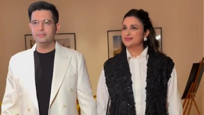 Parineeti Chopra and Raghav Chadha attend Shaque screening