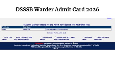 DSSSB Warder Admit Card 2026 Released, Direct Link, Exam Date