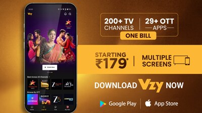 Vzy Revolutionizes TV: 200+ Live Channels & OTT Platforms in One App!