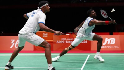 Satwiksairaj Rankireddy and Chirag Shetty suffered a shock opening-round exit in the Asian Games (Reuters Photo)