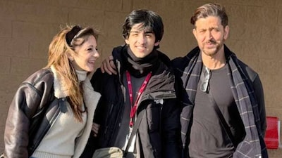 Hrithik Roshan, Sussanne Khan and Hreehan
