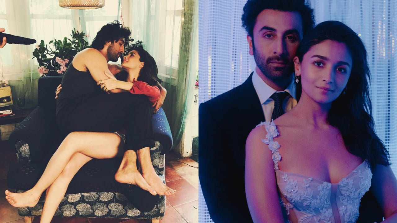 Ranbir Kapoor sits on wife Alia Bhatt lap in loved - up birthday pic ; actress wishes him HBD cutie