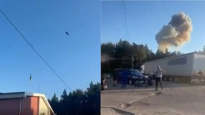 A Russian drone struck near Ukraine’s border with Poland, damaging a checkpoint building as Poland scrambled combat aircraft in response to Russian attacks. (Images: Screengrab from Open Intel/X)