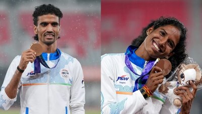 Gulveer Singh and Vithya Ramraj (PTI Photos)
