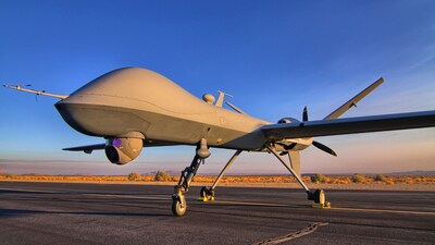 The MQ-9 Reaper is made by General Atomics Aeronautical Systems and entered US Air Force service in 2007.