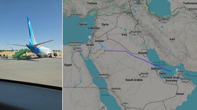 The aircraft, carrying around 150 people, changed course while flying over Saudi Arabia after transmitting the Squawk 7500 alert.