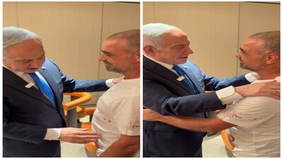 Prime Miniter Benjamin Netanyahu met the flydubai passenger from Israel who helped stop the cockpit attack. 