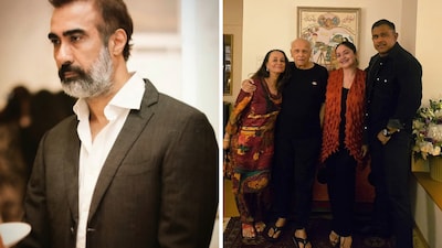 Ranvir Shorey, Rahul Bhatt with his sister Pooja. (Photo: Instagram) 