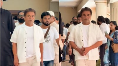 In the viral clip, a woman is heard shouting while Rajpal interacts with the media.