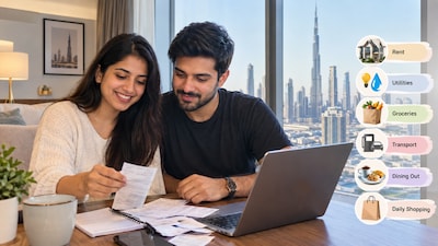 Rent was their biggest expense, costing around Rs 91,800 for a furnished studio in Dubai. (AI-generated representative image)