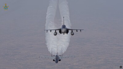 Indian aircraft participating in the exercise include the Su-30MKI, Rafale and Tejas, alongside transport and support platforms.