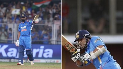 Rohit Sharma breaks Sachin Tendulkar's record to become fastest to 10,000 runs as opener. (Image: BCCI and Reuters)