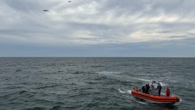 A Bermuda-Boston air ambulance plane plunged around 14,000 feet in just two minutes and declared an emergency before losing contact. Debris has since been found off Nantucket, while six people remain missing. (Image: US Coast Guard/AP)