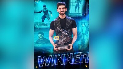 The moment Rohit Shetty announced Avinash as the winner proved to be an emotional one for the actor. (Image credit: Instagram/colorstv) 
