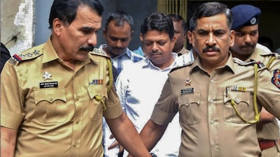 Shiv Sena corporator Ramesh Mhatre surrenders before Thane court sent to jail. (Photo/PTI)
