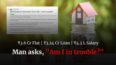 ‘Am I in trouble?’: 35-year-old man with ₹4.3 lakh salary reveals ₹3.24 crore loan for ₹3.6 crore Bengaluru flat