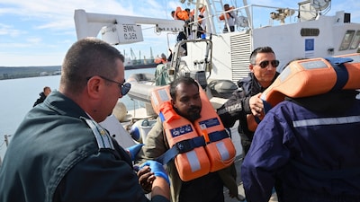 Seven Indians were among 18 crew members rescued after drones struck two commercial ships in Bulgaria’s Black Sea zone. (Image: AFP)