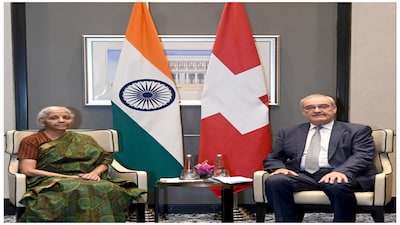 Finance Minister Nirmala Sitharaman on Tuesday met Swiss President Guy Parmelin on Tuesday. 