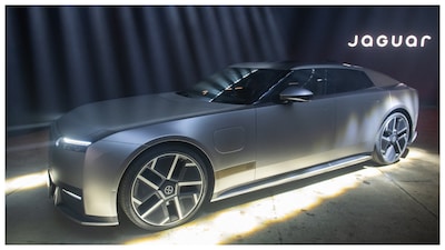The Jaguar Type 01 is unveiled during the Jaguar Type 01 Launch Event at Storied NYC  in New York City. (Courtesy: AFP photo)