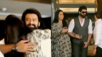 Anushka Shetty, Rana Daggubati meet Prabhas