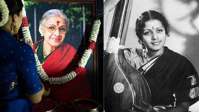 MS Subbulakshmi became the first musician to receive the Bharat Ratna and carried Indian classical music to audiences far beyond the concert hall. (Pictures: Instagram/@rashmikamandanna/@mookuthioffical) 