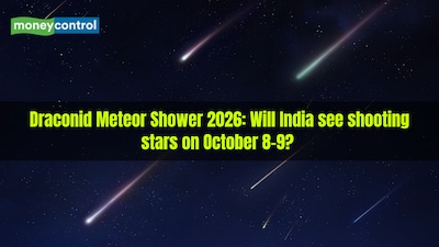 The Draconid meteor shower is expected to peak around October 8-9, 2026. (Image: Canva)