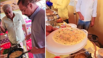 Nana Patekar makes egg for Ashish Vidyarthi