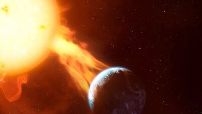 The flare came from a sunspot region numbered 4549 and was rated M6.7.