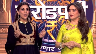 Madhuri Dixit and Sonali Bendre