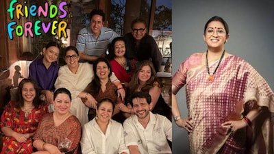 Smriti Irani along with her  Kyunki Saas Bhi Kabhi Bahu Thi 2 co-stars. 