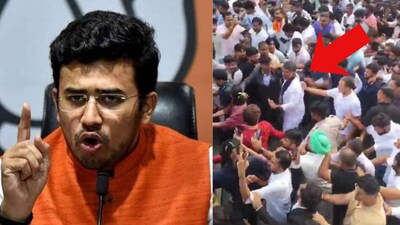Tejasvi Surya slams Rahul Gandhi for pulling Karnataka CM by Kurta during march