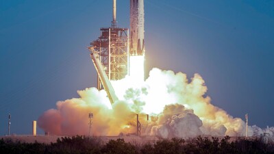 A SpaceX Falcon rocket launch. Photographer: Joel Kowsky/NASA/Getty Images