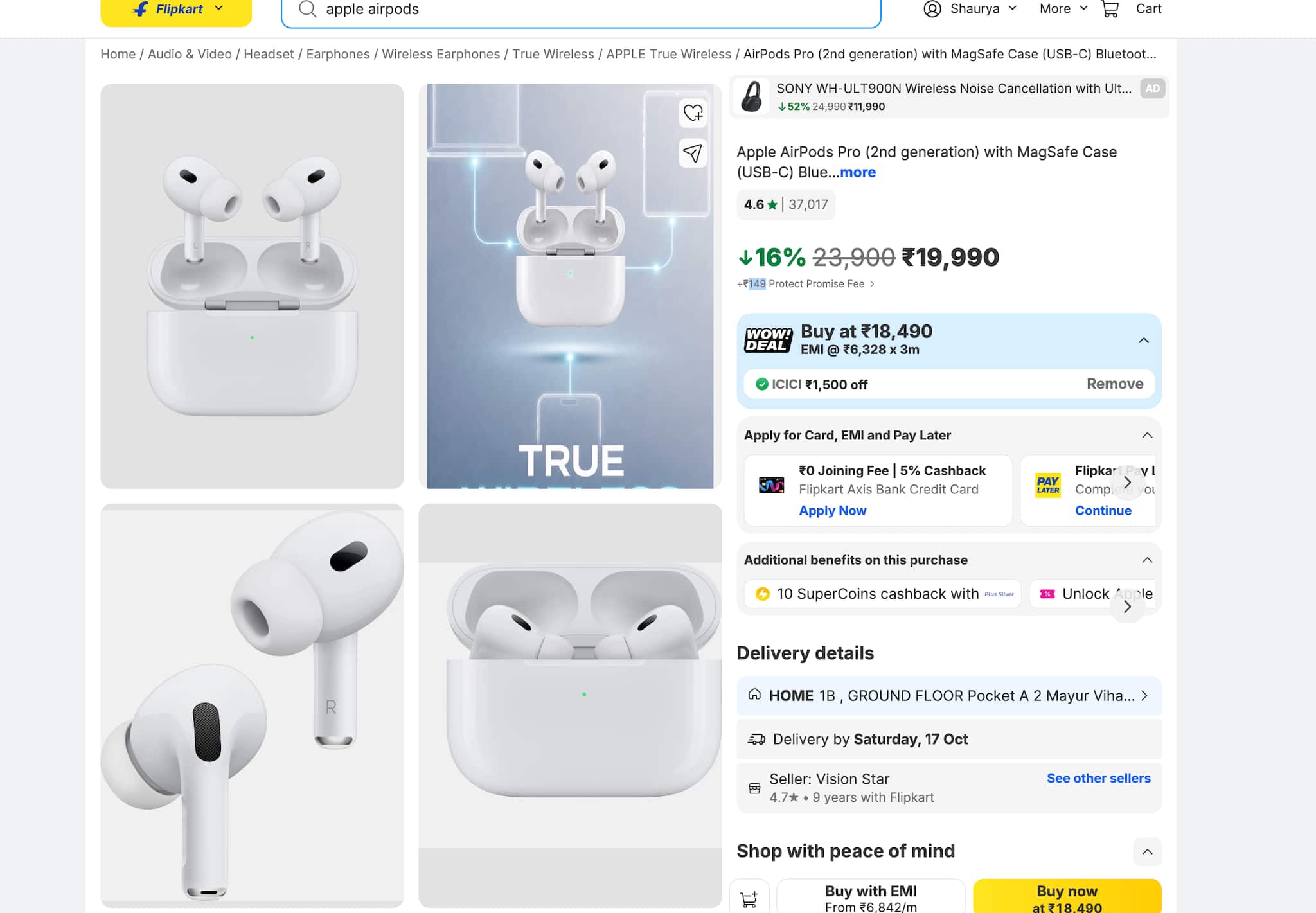 Apple AirPods Pro (2nd generation) price drops to Rs 18,490 with bank offer