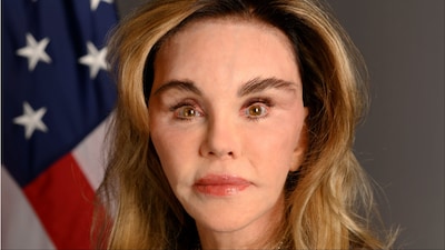 Barbera Thornhill's photo went viral after a US official shared her official portrait on X while welcoming her to the role. The post received more than 15 million views in hours. (Image credit: 
@StateDRL/X)