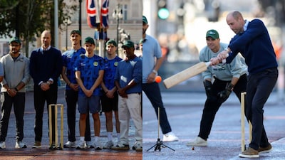 Sourav Ganguly, Brian Lara join Prince William for cricket game outside Buckingham Palace (Reuters Photo)