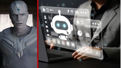 Marvel’s VisionQuest explores whether an AI bot can think independently and develop consciousness. (Image: Canva)