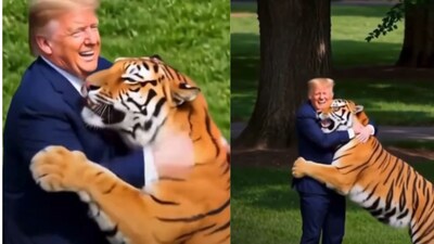 Trump shared the AI-generated clip on Truth Social during a late-night posting spree. (Screengrab/ Trump's Truth Social)
